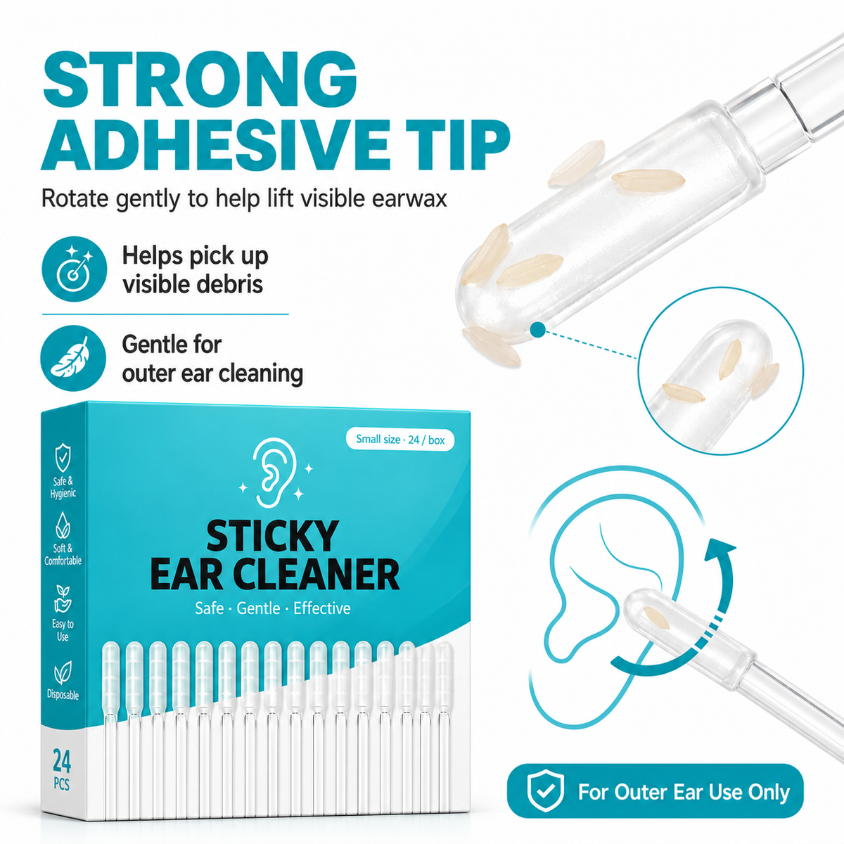 Dry Earwax Sticky Cleaner